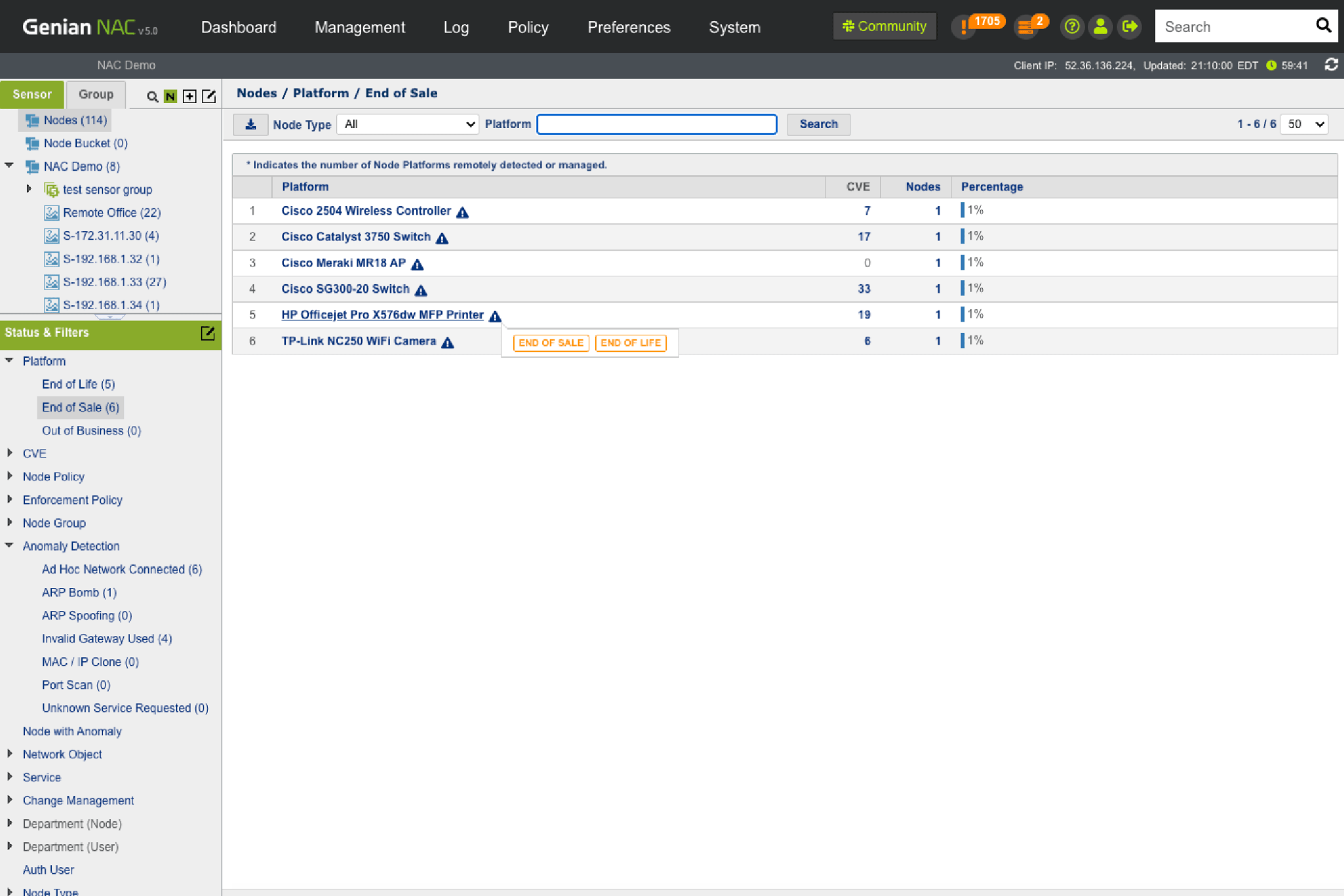 Network Access Control Gui Network Access Control - Genians