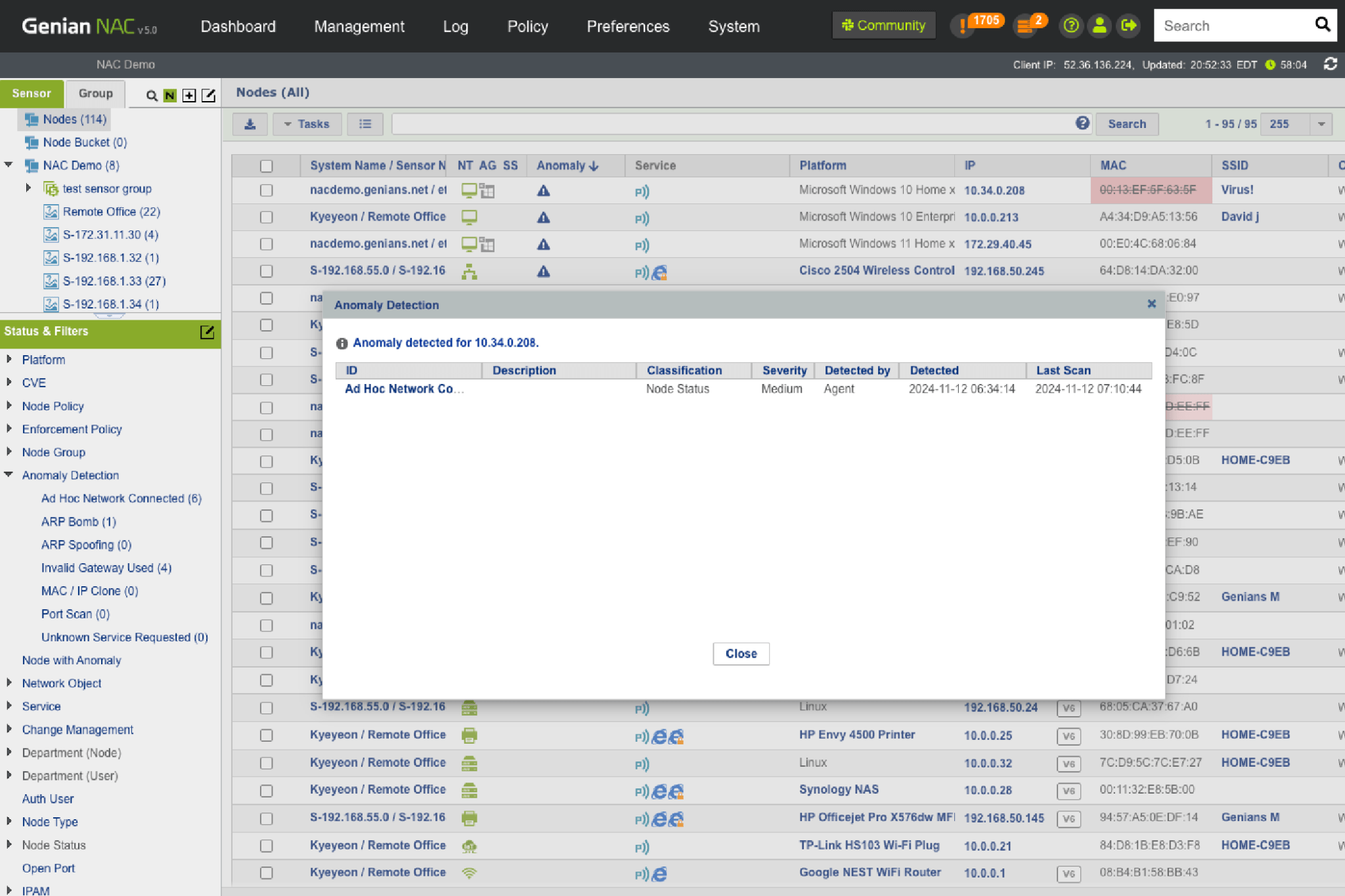 Genians Network Sensor Network Access Control - Genians